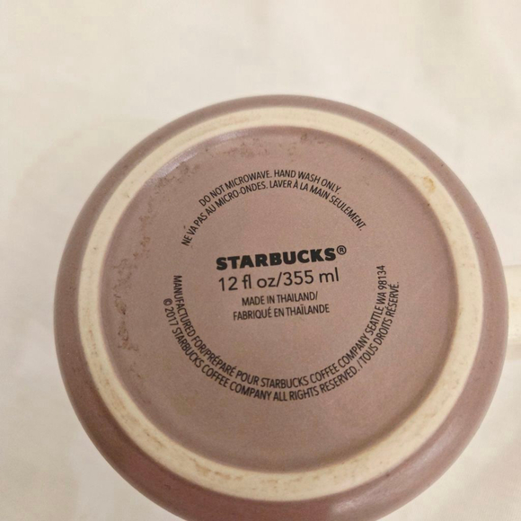 Starbucks White Brown Speckled Heart Mug 12oz. - Picture 5 of 6